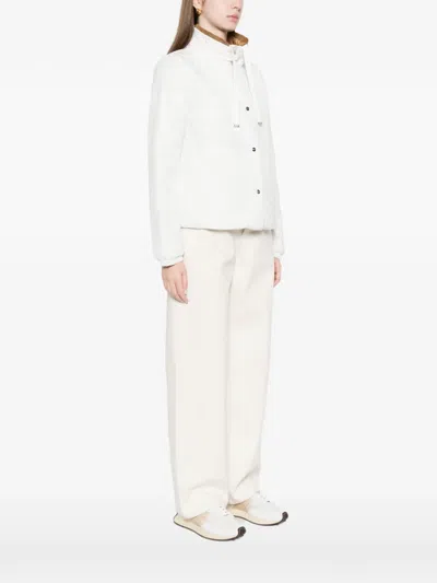 Herno Button Drawstring Jacket In White