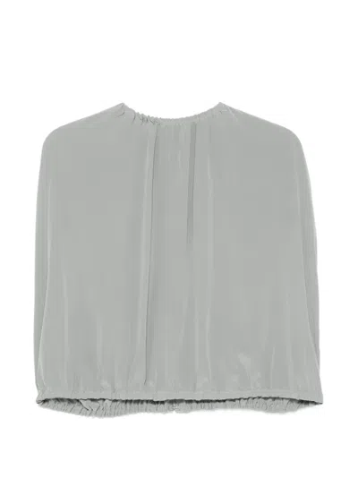 Alysi Silk Cape In Gray