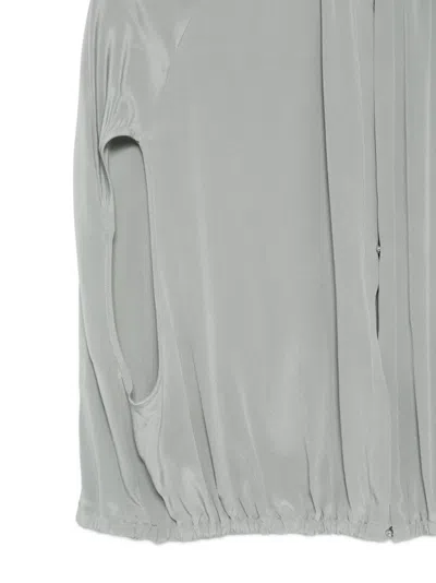 Alysi Silk Cape In Gray