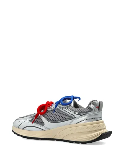 Dsquared2 Sprinter Mesh Panelled Sneakers In Silver