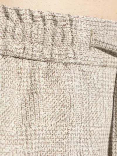 Etro Patterned Drawstring Trousers In Neutral