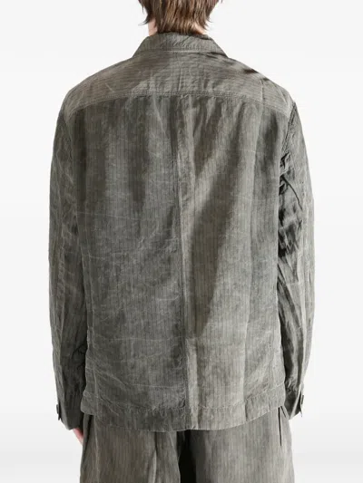 Ziggy Chen Patchwork Blazer In Gray