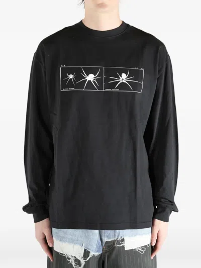 Roa Washed Graphic T-shirt In Black