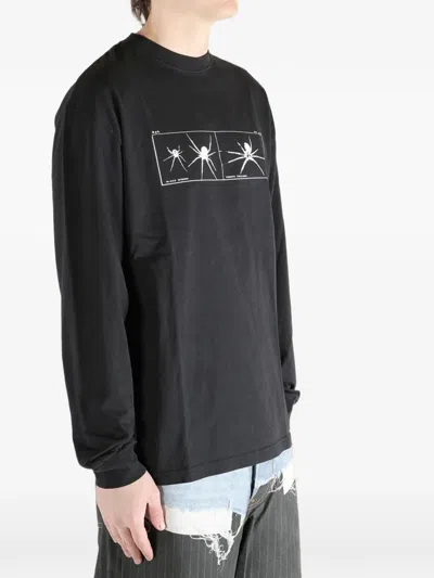 Roa Washed Graphic T-shirt In Black