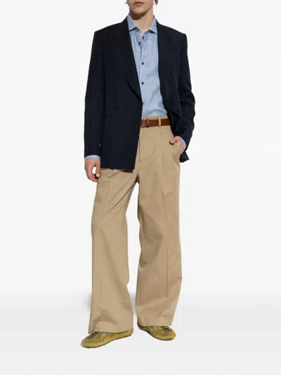 Paul Smith Pinstripe-pattern Double-breasted Blazer In Blue