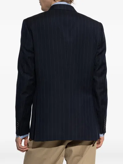 Paul Smith Pinstripe-pattern Double-breasted Blazer In Blue