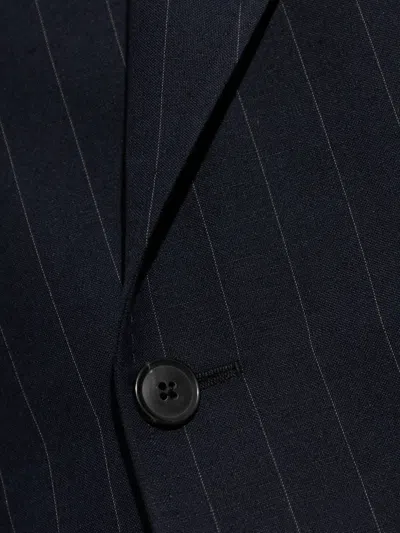 Paul Smith Pinstripe-pattern Double-breasted Blazer In Blue