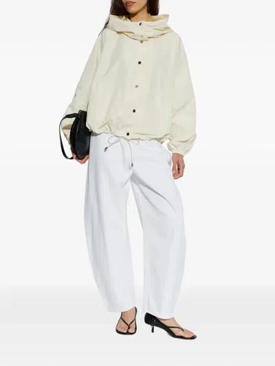 Rohe Drawstring Hooded Jacket In Neutral