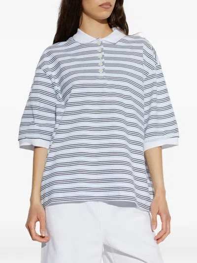 Rohe Striped-pattern Buttoned Polo Shirt In Multi