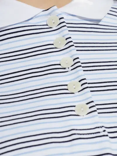 Rohe Striped-pattern Buttoned Polo Shirt In Multi