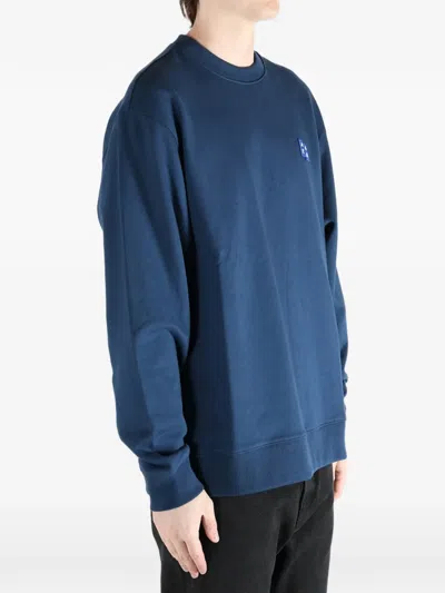 Ader Error Embroidered-logo Sweatshirt In Blue