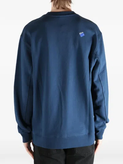 Ader Error Embroidered-logo Sweatshirt In Blue