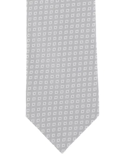Barba Napoli Patterned Tie In Metallic