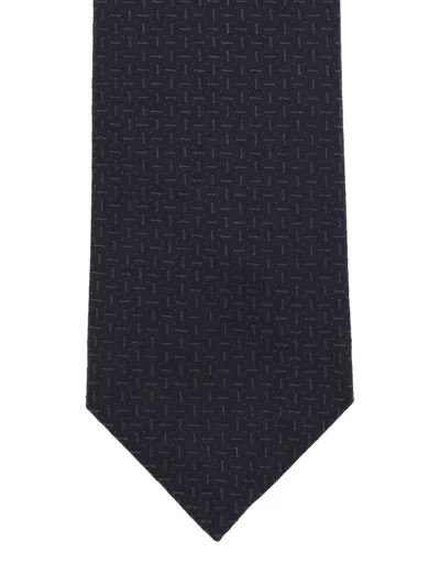 Barba Napoli Patterned Tie In Blue