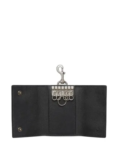 Gucci Embossed-pattern Keychain In Metallic