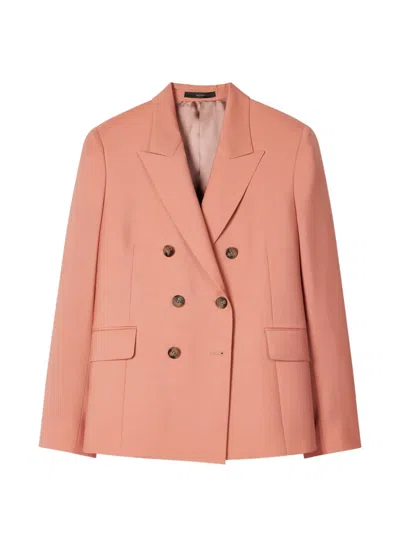 Paul Smith Double-breasted Blazer In Pink