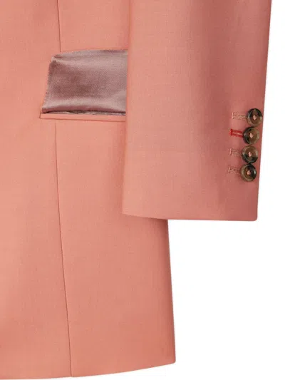 Paul Smith Double-breasted Blazer In Pink