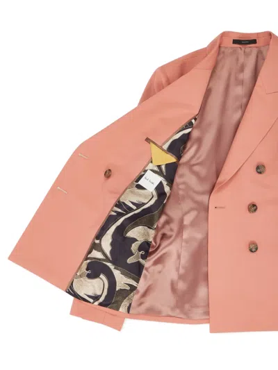 Paul Smith Double-breasted Blazer In Pink