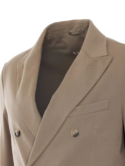 Circolo 1901 Double-breasted Button Blazer In Brown