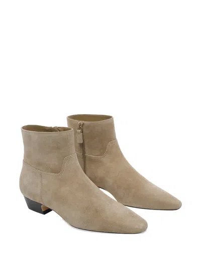 Stuart Weitzman Stassi Suede Boots In Neutral