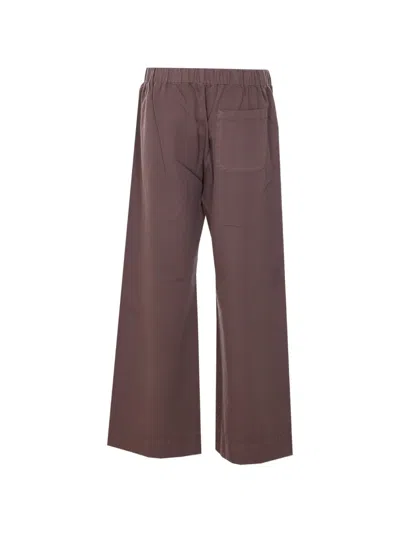 True Avenue Elasticated Trousers In Brown
