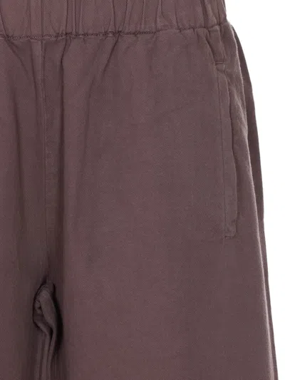 True Avenue Elasticated Trousers In Brown