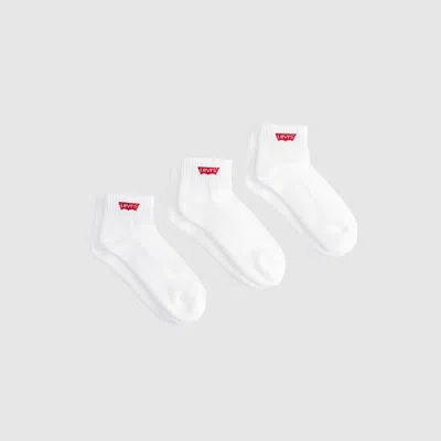 Levi's Mid Cut Socks (3-pack) In White