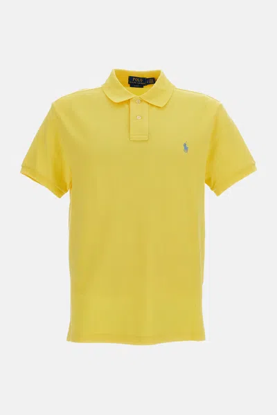 Polo Ralph Lauren Embroidered-logo Polo Shirt In Yellow