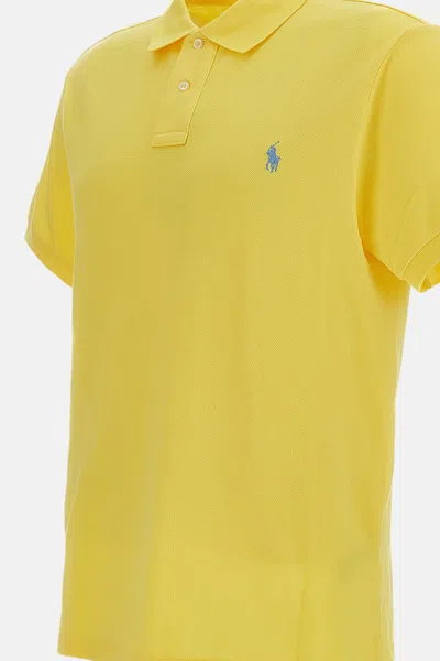 Polo Ralph Lauren Embroidered-logo Polo Shirt In Yellow