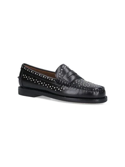 Sebago Mocassins En Cuir Dan Studs In Black
