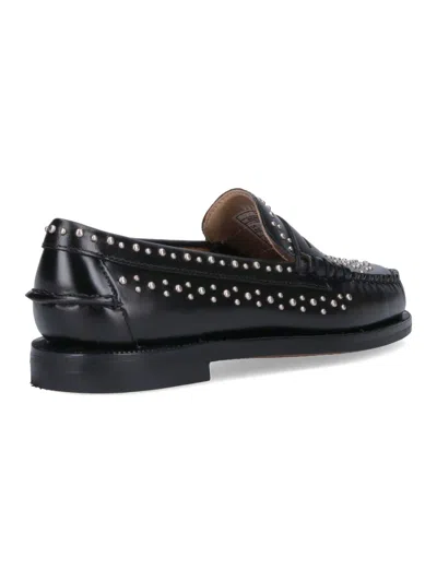 Sebago Mocassins En Cuir Dan Studs In Black