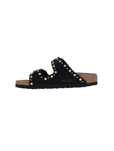 Birkenstock Arizona Rivet Sandals With Adjustable Straps In Black