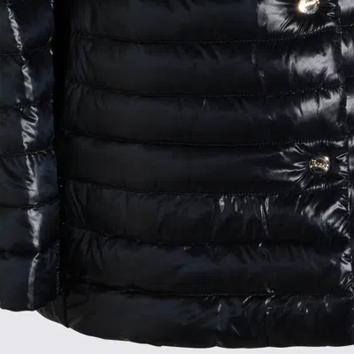 Herno Blue Navy Puffer Midi Down Jacket In Blue