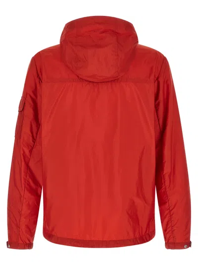 Moncler Red Solid Hood Jacket In Red