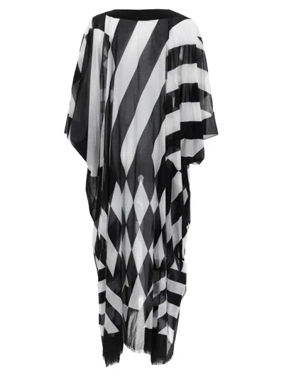 Dries Van Noten Caftan With Print In Multi