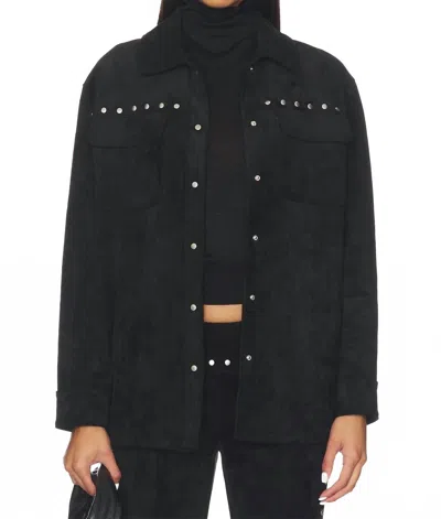 Amanda Uprichard Nirvana Button Front Jacket In Black In Black
