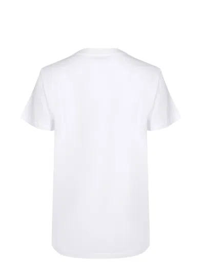 Max Mara Cotton T-shirt With Print In White