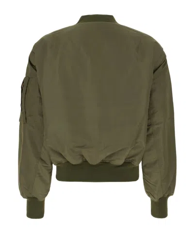 Entire Studios Nylon Bomber Jacket Puffer Jackets Green In Green