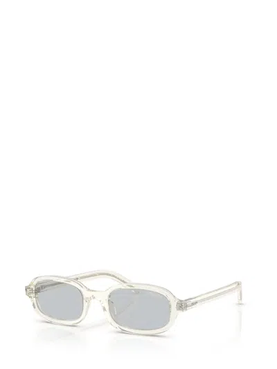Prada Eyewear Oval Frame Sunglasses In Neutral