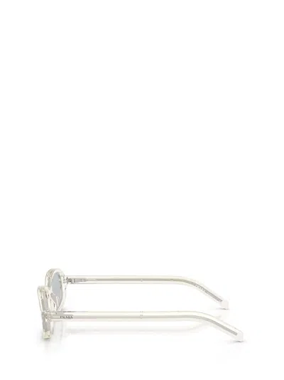Prada Eyewear Oval Frame Sunglasses In Neutral