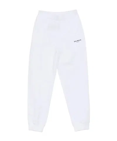 Balmain Logo Track Pants In White