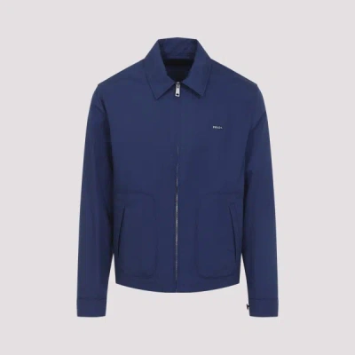 Prada Polyester Jacket 48 In Blue