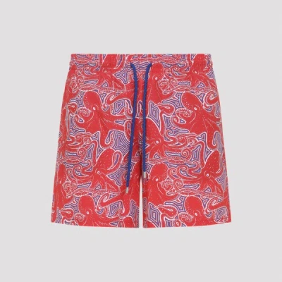 Vilebrequin Moorea Hypnoptocus Print Swim Shorts In Red