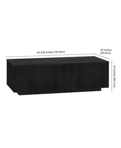 Hudson & Canal Paxton 48" Wide Rectangular Coffee Table In Black