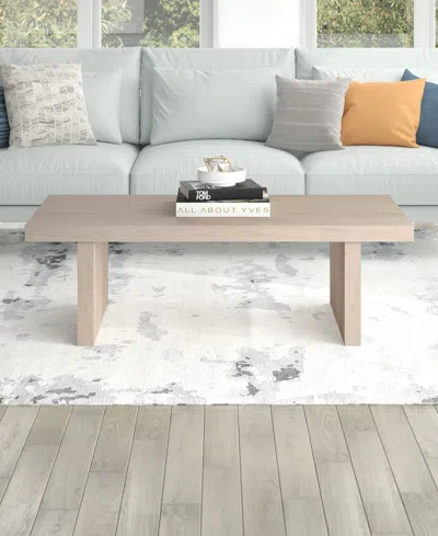 Hudson & Canal Soren 48" Wide Rectangular Fluted Coffee Table In Neutral