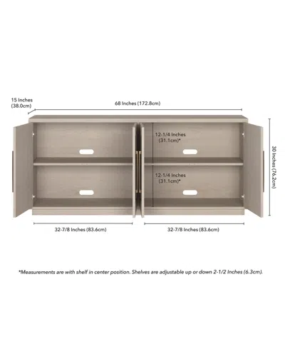 Hudson & Canal Tillman 68" Rectangular Buffet Table In Gray