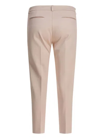 Semper Beige Elastane Trousers In Neutral