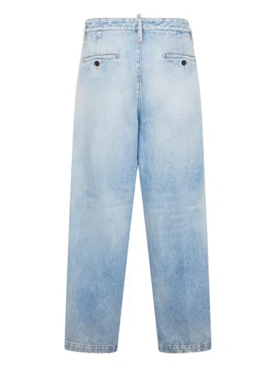 Dsquared2 Pleated Trousers In Blue