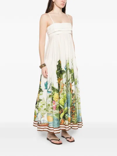 Alemais Toucan Tango Midi Dress In White
