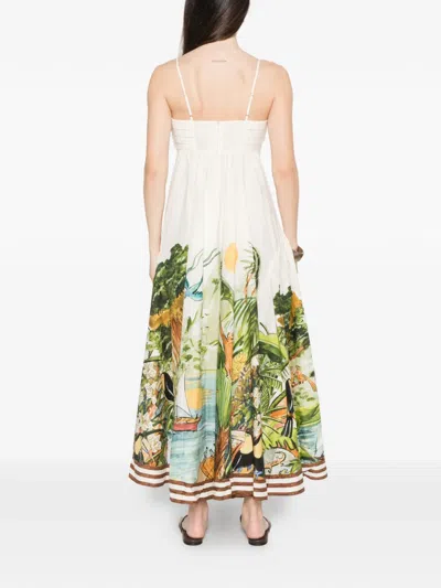 Alemais Toucan Tango Midi Dress In White
